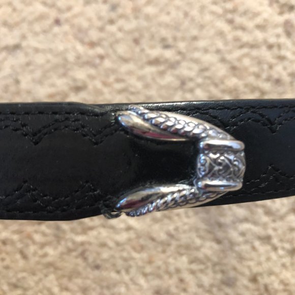 Brighton Black Belt 1 1/8 inch wide size medium - Picture 3 of 4